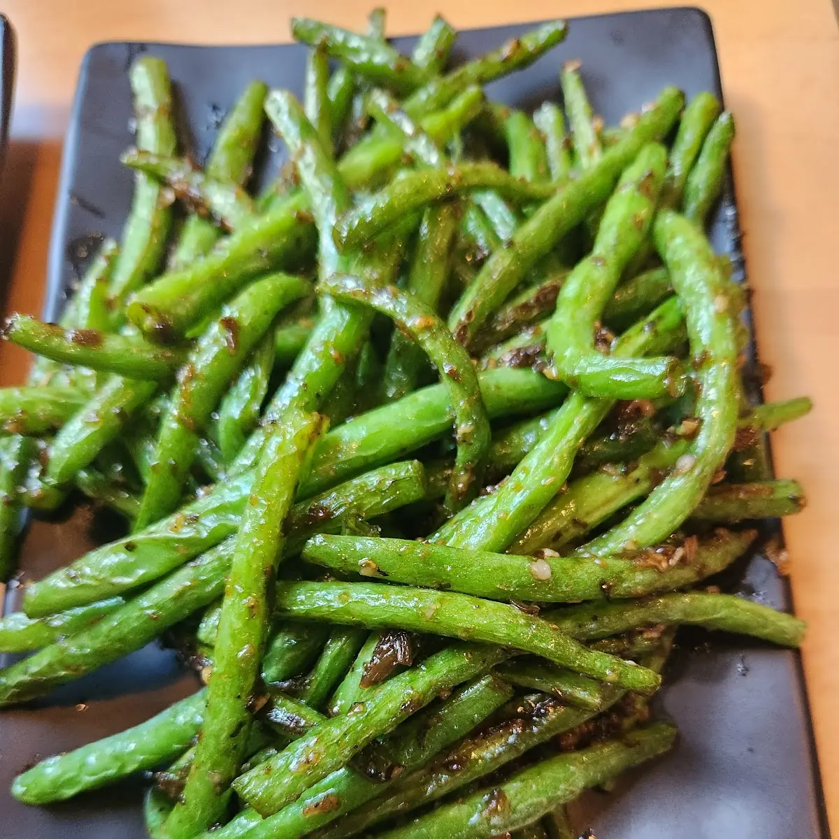 stir fried string bean has minced pork 干煸四季豆